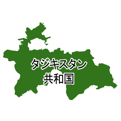 タジキスタン共和国無料フリーイラスト｜漢字(緑)
